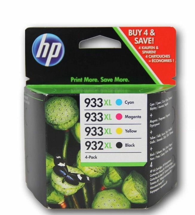 Set of 4 Genuine HP 932XL 933XL Inks OfficeJet 6100 6600 6700 7100 751 ...