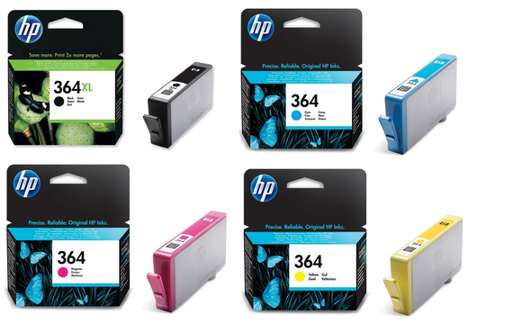 HP 364XL, 364 Genuine/Original Ink Cartridges Black XL , Rest Normal