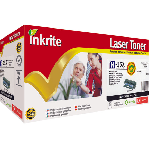 Inkrite Cartridge Replacement for HP 15X/13X/24A Laserjet 3380 1200 1220 3300 LJ