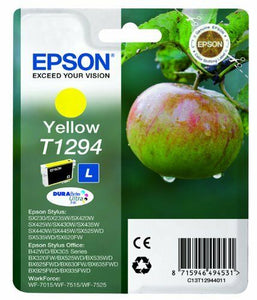 Epson Original T1294 Yellow Ink Cartridge For SX420W / SX425W / 525WD WF3520DWF