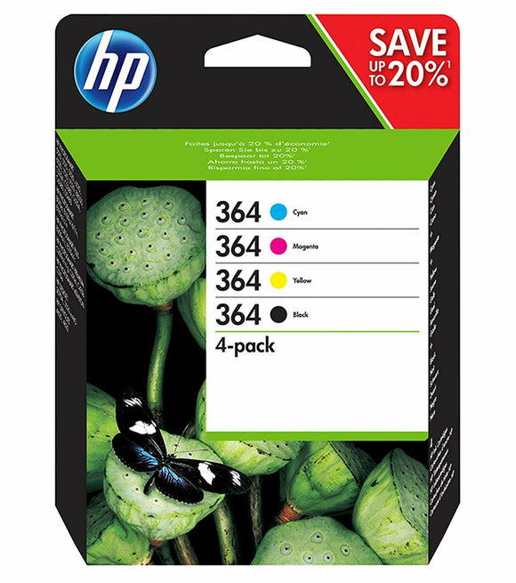 Genuine HP 364 Combo/364XL Black and Colour Ink Cartridges 2013+ Lot Photo Smart