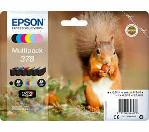 EPSON 378 Squirrel 6-colour Ink Cartridges  Multipack XP-8500 8505 C13T37884010