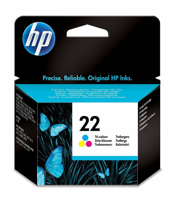 Original HP 22 Colour Ink Cartridge Deskjet F375 F380 F2180 F2224 C9352AE F4190