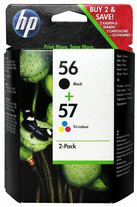 Original HP 56 57  Black & Colour 2 Ink Cartridges SA342AE Deskjet 5510 Printers