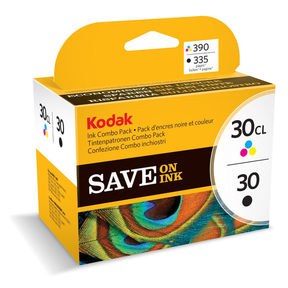 Kodak 30B Black and 30C Colour Original Combo / Multi Pack Ink ESP C110 C310 30
