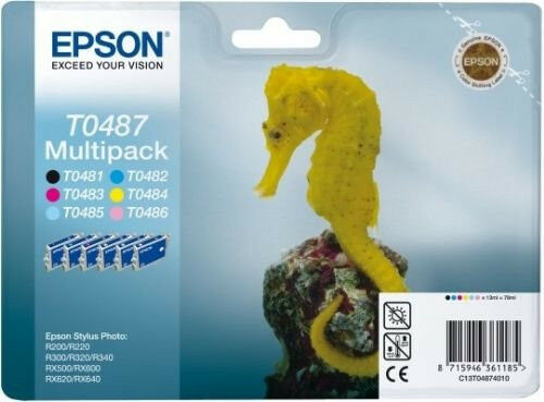 Epson Original T0487 Six Pack Full Set Color New & Seal