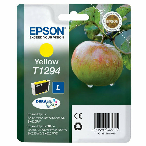 Genuine EPSON T1291 T1292 T1293 T1294 (T1295) Apple Multipack Ink Cartridges Lot
