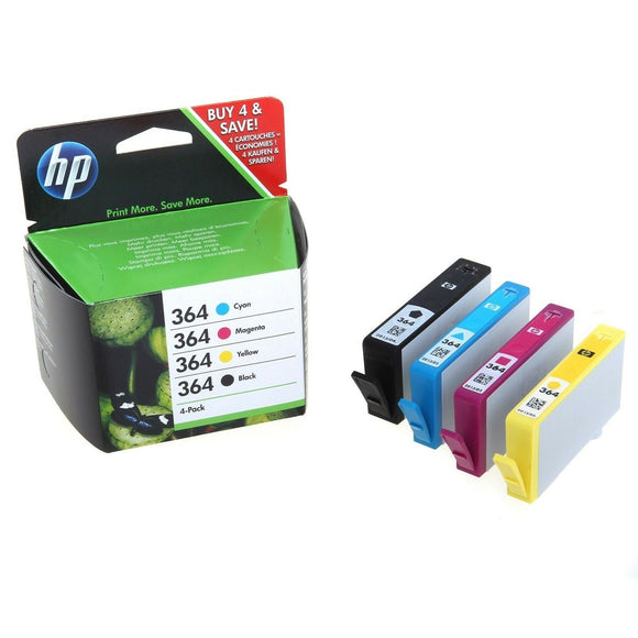 4 x HP 364 Combo Ink Cartridge Set B/C/M/Y for HP Officejet 4620 e-AiO (CZ152B)