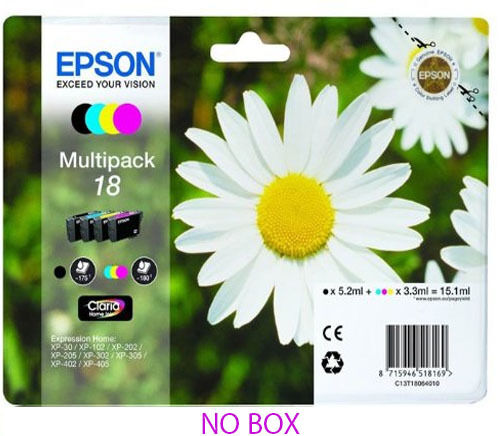Epson 18 Daisy Multipack Claria  Ink Cartridges T1801 T1802 T1803 T1804 T1806 NB