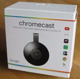 BLACK GOOGLE Chromecast HDMI Chrome Cast Browser Play Media Video BT Mobile Wifi