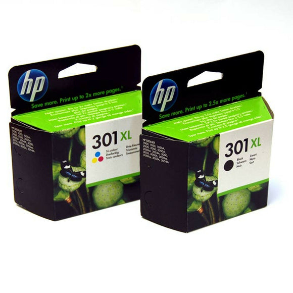 Original HP 301XL Black & Colour Combo for HP Deskjet 2050 2540 4500 2544 301 XL