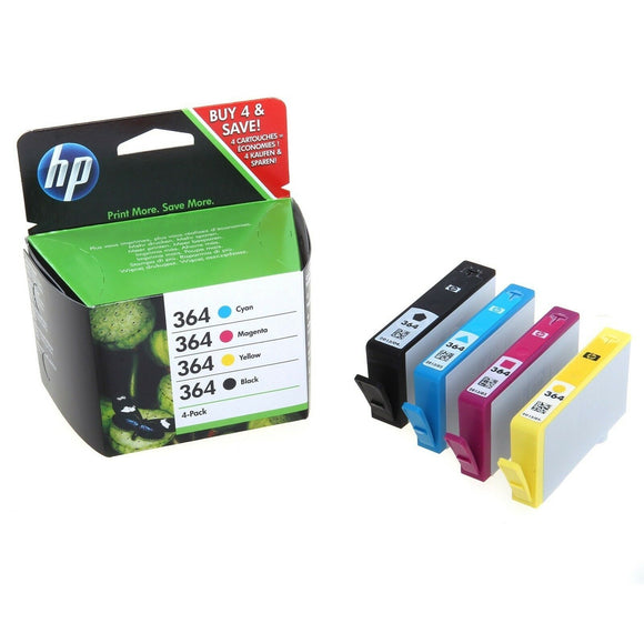 4 HP 364 INK CARTRIDGE PHOTOSMART B109a B110a B209a B210a C309a C410 5515 5510