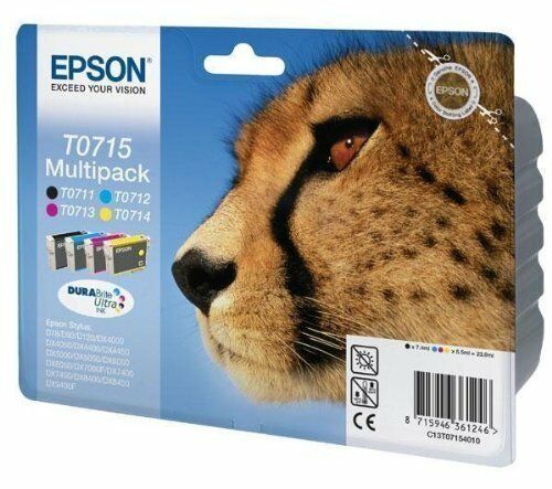 Epson Original T0715 Multipack Ink Cartridges T0711 T0712 T0713 T0714 C13T071540