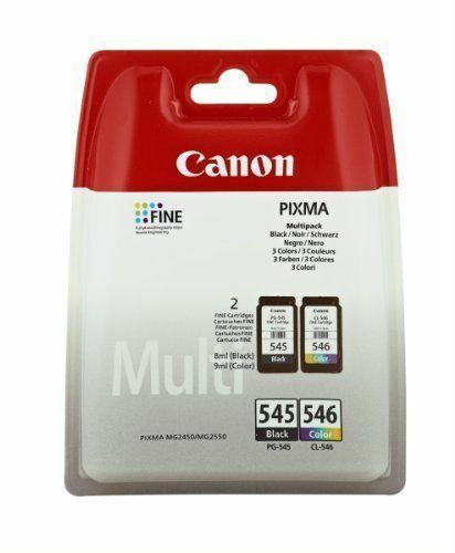 Genuine Original Canon PG545 Black & CL546 Colour Ink Cartridge MG2450 MG2550 BN