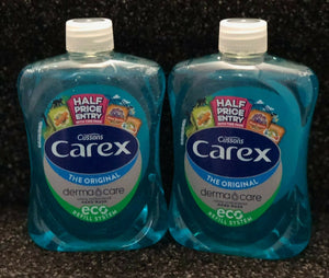 Carex Handwash 2 x 500 ml refill Anti-Bact. Soap