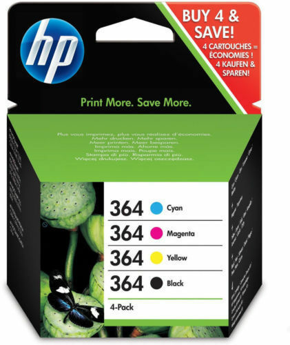 HP 364 Combo 4 x Ink Cartridge Set B/C/M/Y for HP Photosmart 6510 e-AiO (CQ761B)