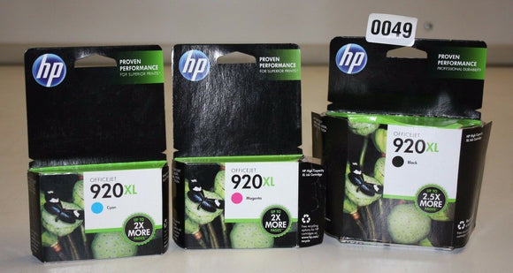 HP Genuine 920XL Black Cyan Magenta Ink Cartridges 920 XL Original CD975AE 7500A