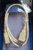 Tesco 1 Metre USB 2.0 Printer Cable A - B Lead Flat to Square - Beige Computer
