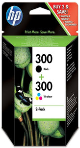2 Original HP 300 Black & Colour Ink Cartridges Pack for C4680 C4780 Printer BNB