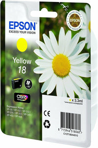 T1804 ( 18 ) Genuine Yellow Ink Cartridge for Epson Expression Home XP-305 XP30