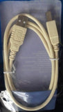 Tesco 1 Metre USB 2.0 Printer Cable A - B Lead Flat to Square - Beige Computer