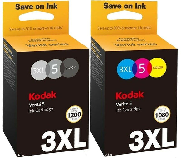 Kodak Verite 5 3XL Multipack Black , Colour Ink Crtridges for 55 ,60, 65 Printer