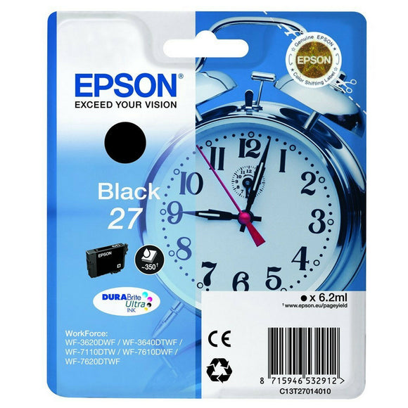 Original Epson 27 Black C13T27014010 WorkForce WF3620DWF/3640DTWF/7110DTW UK NEW