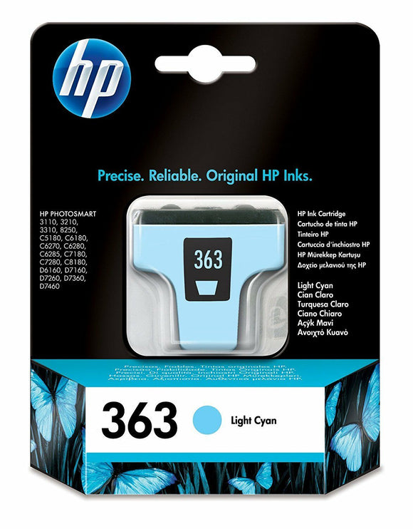 GENUINE ORIGINAL HP 363 LIGHT CYAN INK CARTRIDGE C8774EE D7460 D7360 D7260 D7160