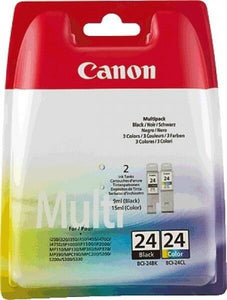 Canon Original BCI 24  Ink tank Cartridge 1 x black 1 colour cyan magenta yellow