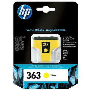 HP 363 Ink Cartridge YELLOW C8773E Original Genuine D7460, PSC 1216 C4280 C5180