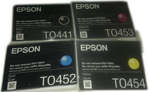 Epson Original Durabrite Ink Cartridge Multipack T0445 T0441 T452 T453 T0454 NEW