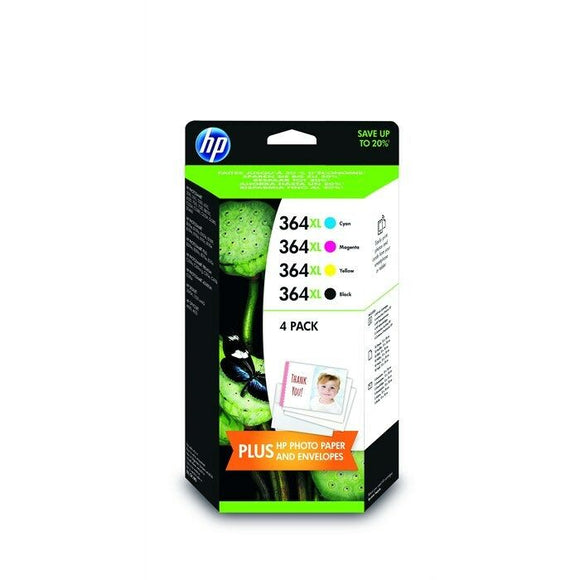HP 364XL MULTIPACK, PRINTER CARTRIDGES, 1 BLACK COLOURS J3M83AE / N9J74AE +Paper