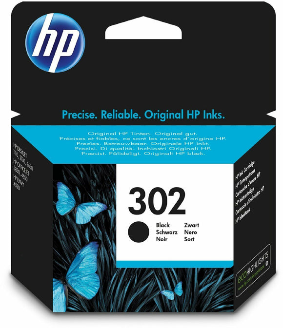 Original Genuine HP 302 Black Ink Cartridge for Envy 4520 4522 4523 4524 F6U66AE