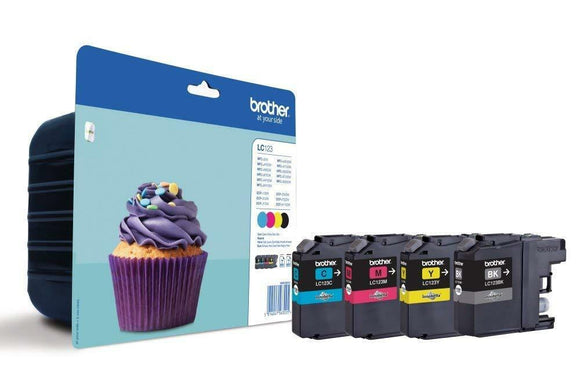 Genuine Brother LC123 BK CMYK 4 Ink Set for MFC-J6520DW MFC-J6720DW MFC-J6920DW