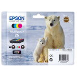 Genuine Epson 26/26XL Polar Bear Ink Range for XP-510 XP-610 XP-710 XP-820 Lot