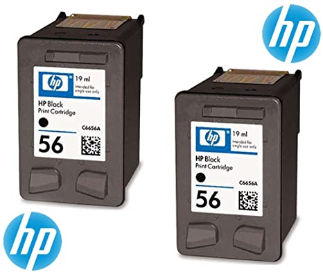 HP 56 Original Ink Cartridges in Foil Packaging (Pack of 2)