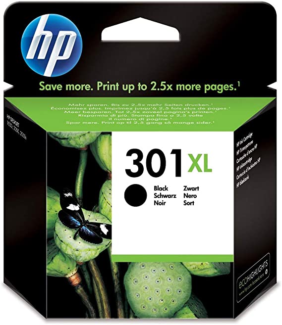 HP CH563EE 301 XL High Yield Original Ink Cartridge, Black