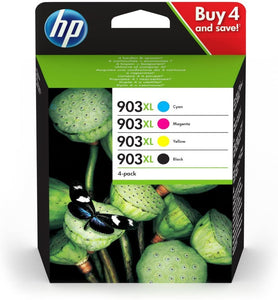 HP 3HZ51AE 903XL High Yield Original Ink Cartridges, Black/Cyan/Magenta/Yellow, Multipack