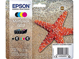 Epson 603 Starfish Genuine Multipack, 4-Colours Ink Cartridges, Amazon Dash Replenishment Ready