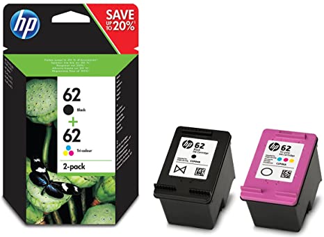 N9J71AE#301 - Ink Cartridge No. 62 B/C/M/Y 62 Pack of 2 Black/Cyan/Magenta/Yellow Original Ink Cartridges