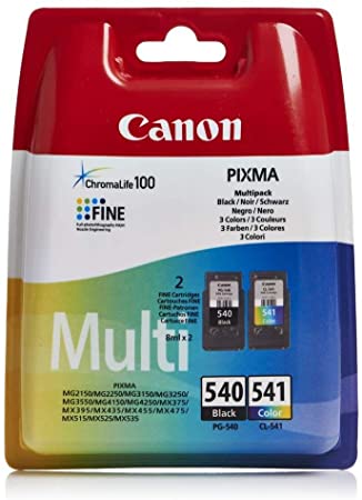 Canon PG-540 / CL-541 Ink Cartridge - Multi-Coloured, Pack of 2