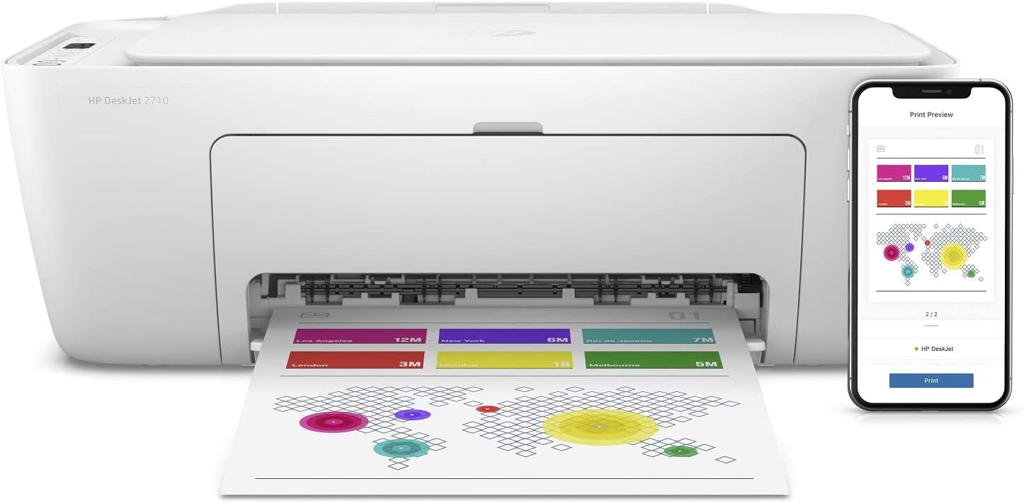 HP DESKJET 2710E All-in-One Printer - Instant Ink EUR 40,25 - PicClick FR