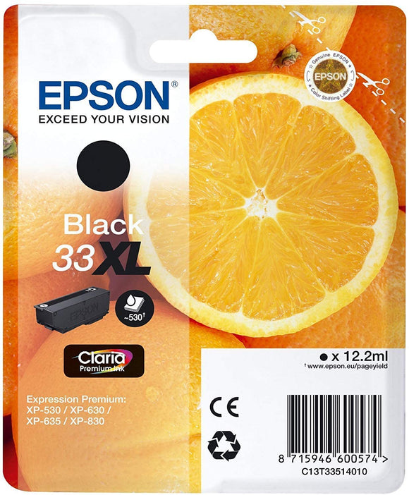 Epson 33XL Black Inkjet Cartridge C13T33514012