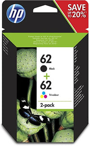 HP 62 2-Pack Black / Tri-colour Original Ink Cartridge Combo Pack