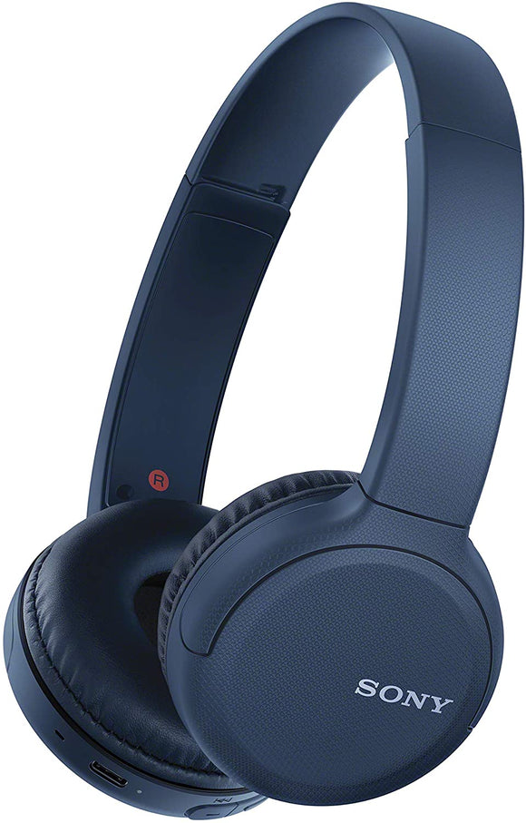 Sony WH-CH510 Wireless Bluetooth Headphones with Mic, 35 Hours Battery Life with Quick Charge, On-ear Style, Hands-Free Call, Voice Assistant - Blue