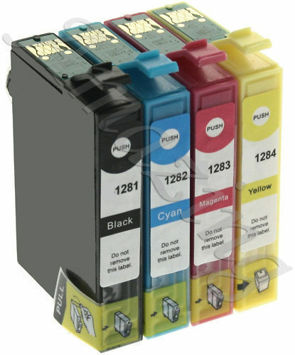 Compatible Multipack 4 Ink Cartridges For Epson T1285 Printers Stylus S22 SX125