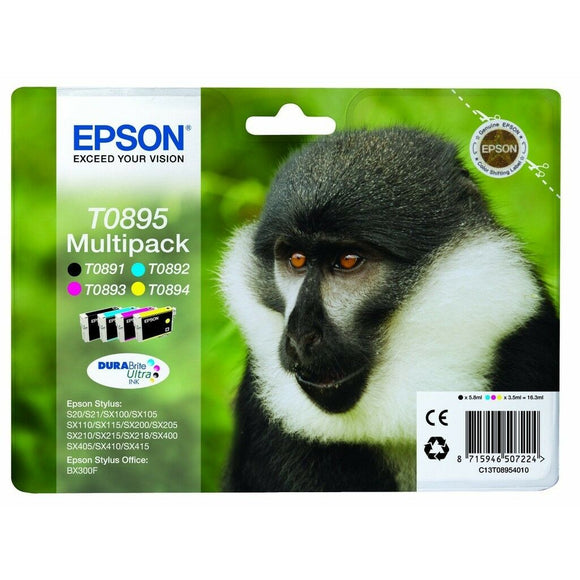 Epson Original T0895 Multipack Styus S20 SX100 SX105 SX200 SX400 T0896 T0891 New