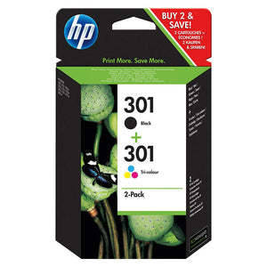 Genuine HP 301 Black n Colour Ink Cartridge For Deskjet 1050A N9J72AE envy 4502