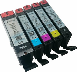Genuine Original Canon PGI 570 CLI 571 Setup Ink Cartridges Pixma MG5750 MG7750