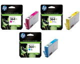 Genuine HP 364 Combo / 364XL Black and Colour Ink Cartridges Photosmart Cyan Lot